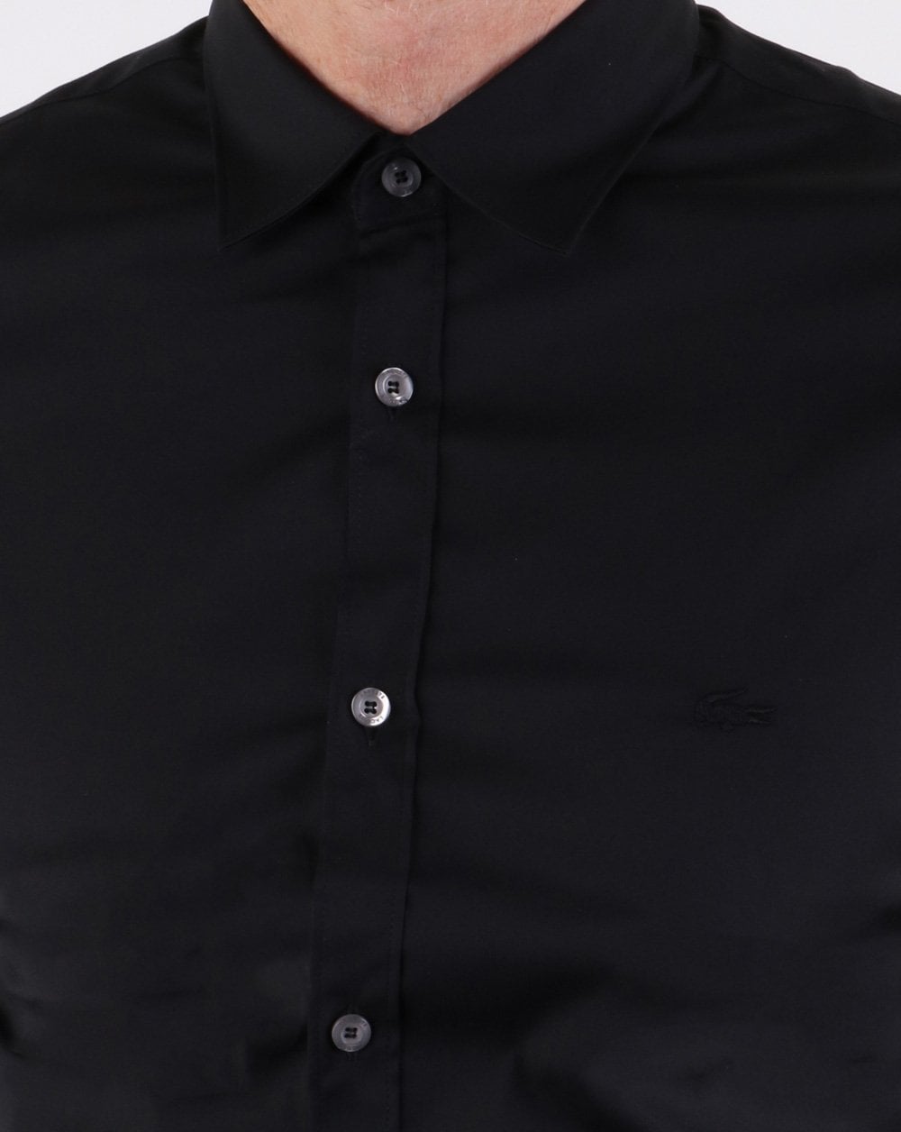 Lacoste Gewebtes Hemd Schwarz