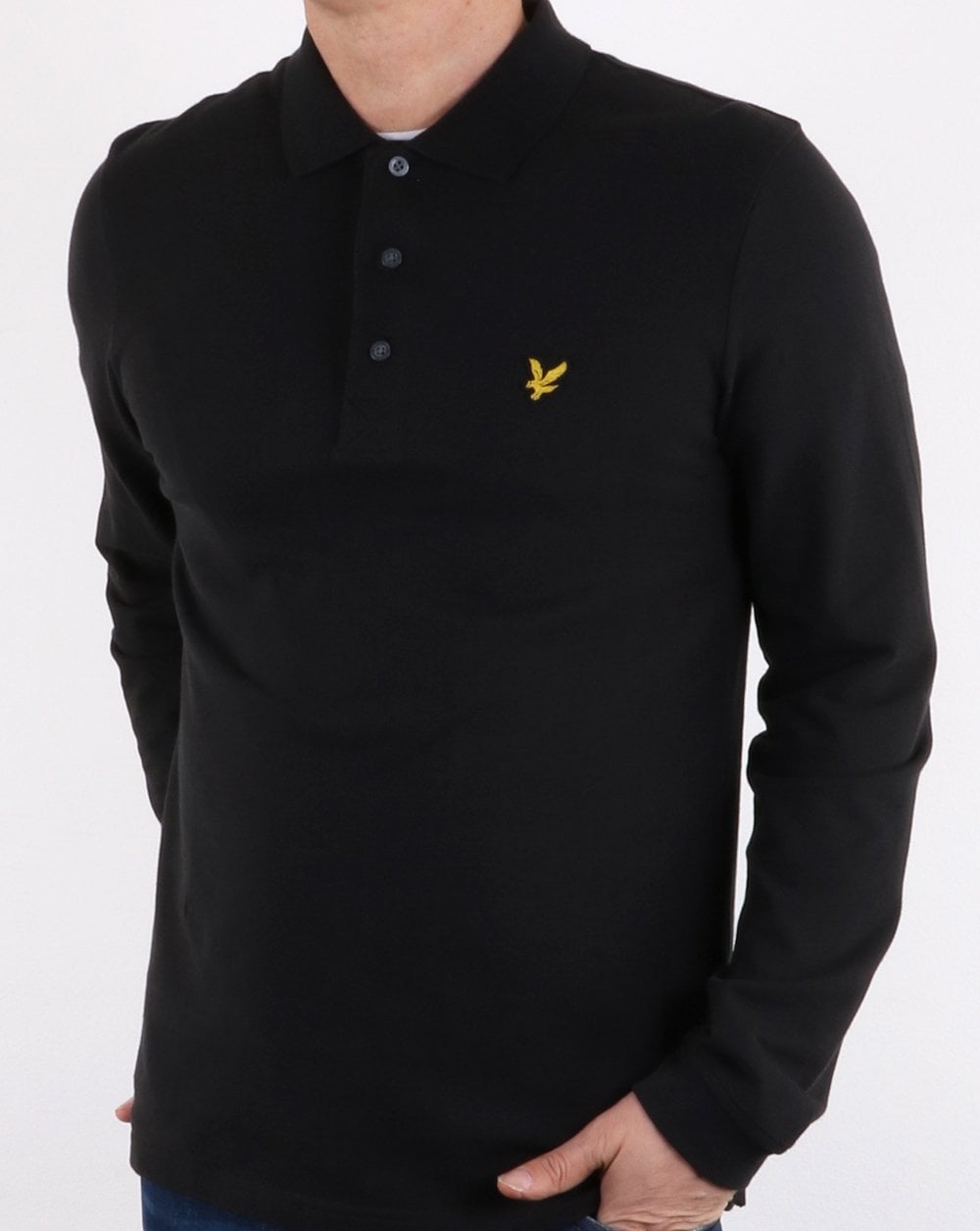 Lyle And Scott Langarm-Poloshirt True Black
