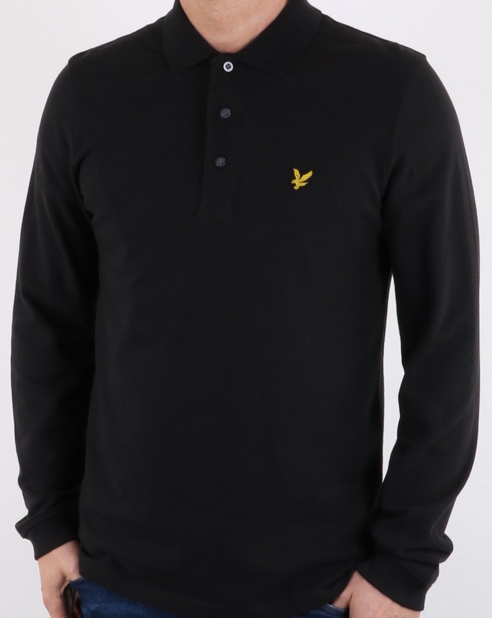 Lyle And Scott Langarm-Poloshirt True Black