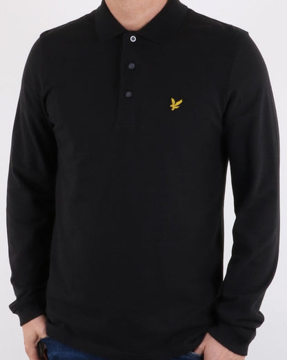 Lyle And Scott Langarm-Poloshirt True Black