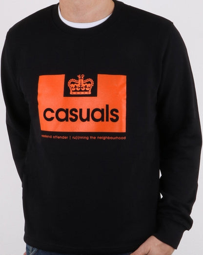 Weekend Offender Casuals Sweatshirt Schwarz/Orange