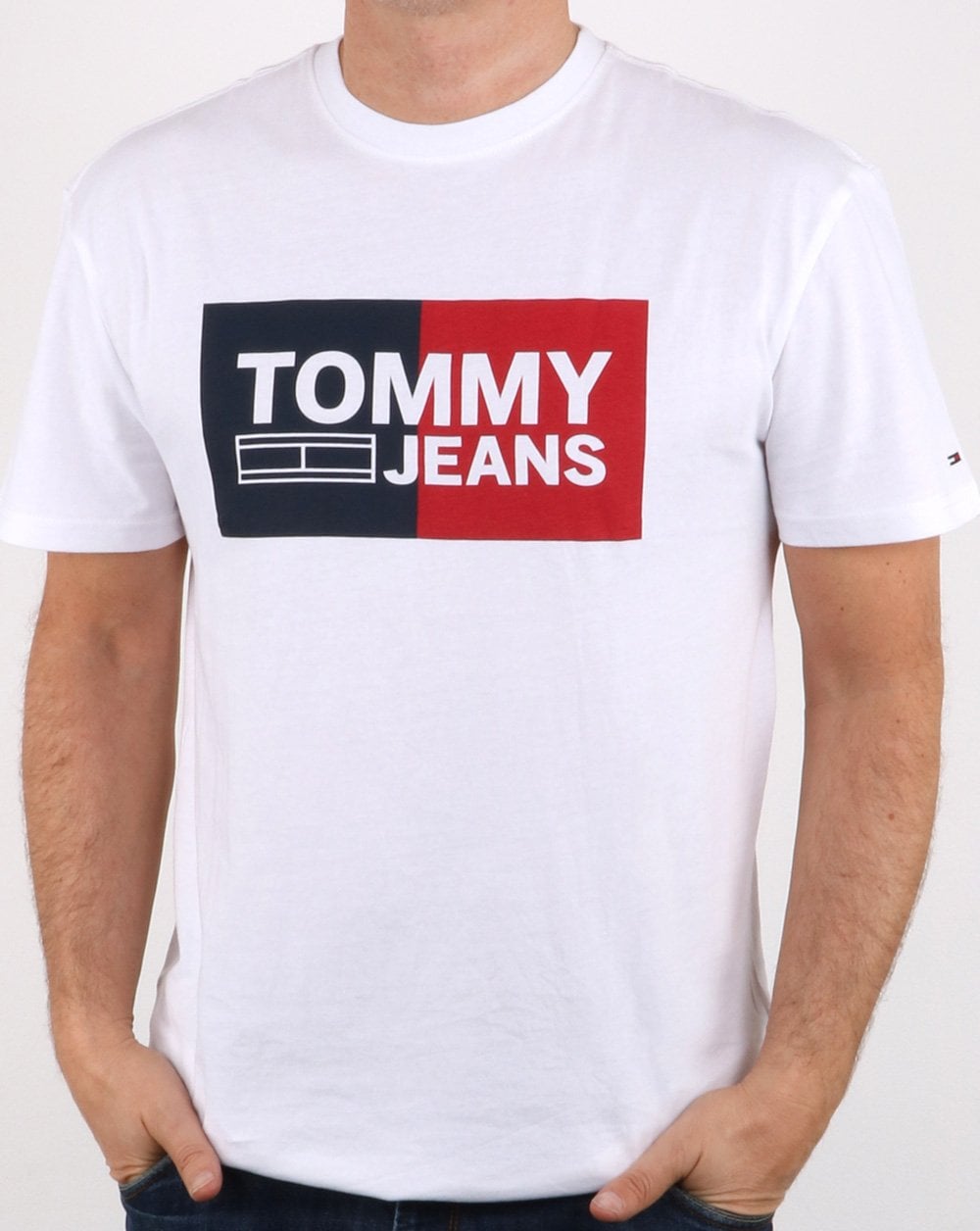 Tommy Hilfiger Split Box T-Shirt Klassisches Weiß