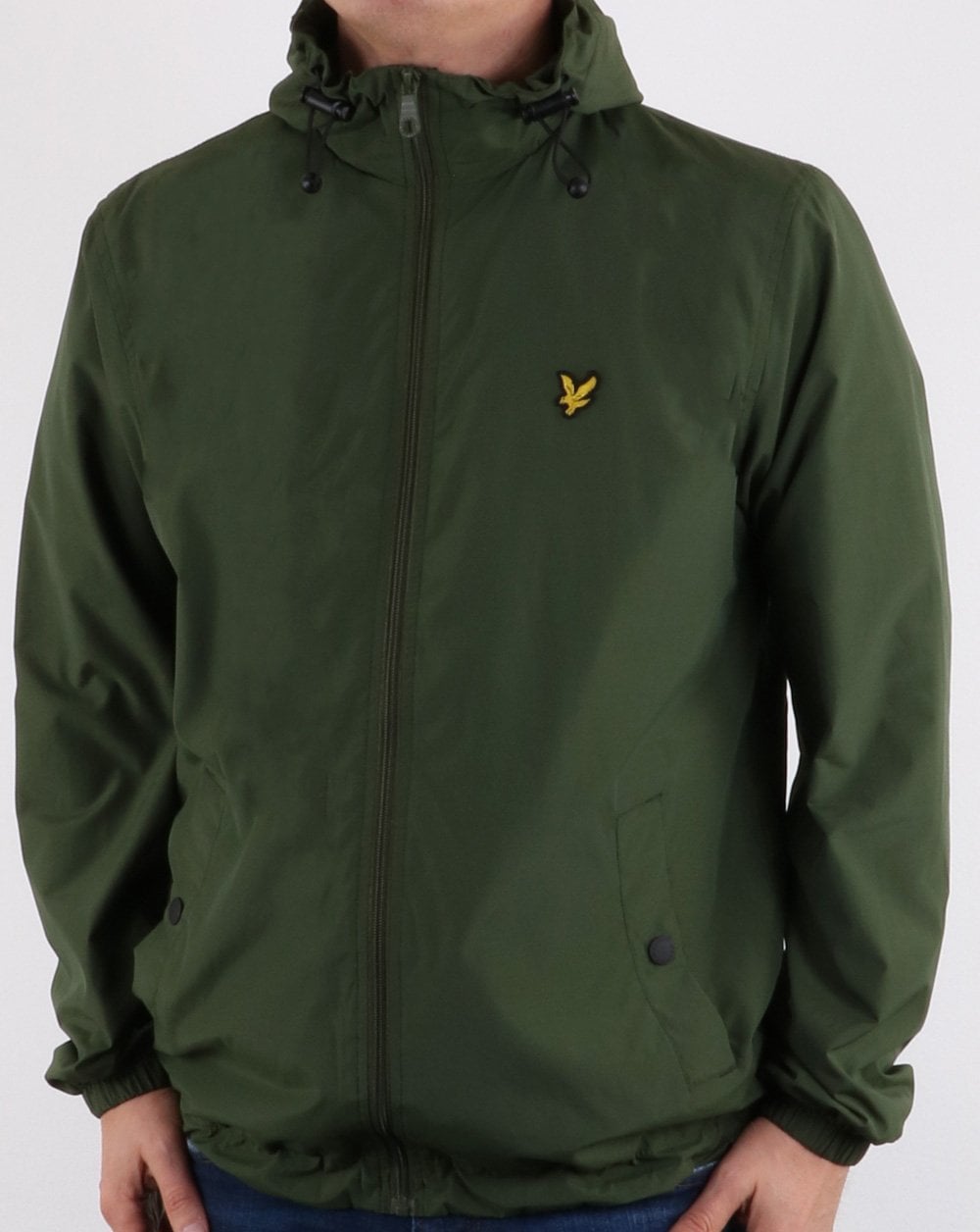 Lyle And Scott – Durchgehende Kapuzenjacke mit Reißverschluss, Woodland Green