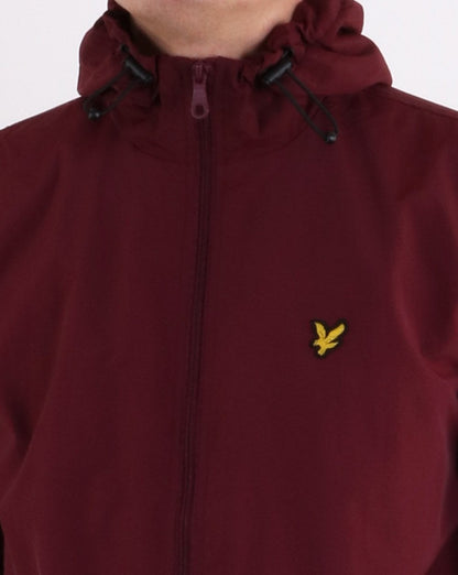 Lyle And Scott Durchgehende Reißverschlussjacke mit Microfleece-Futter in Weinrot