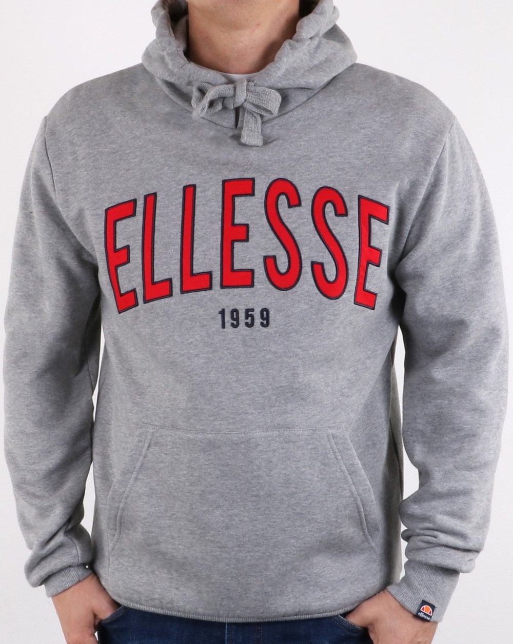 Ellesse – Kapuzenpullover „90's Outline“ in Grau