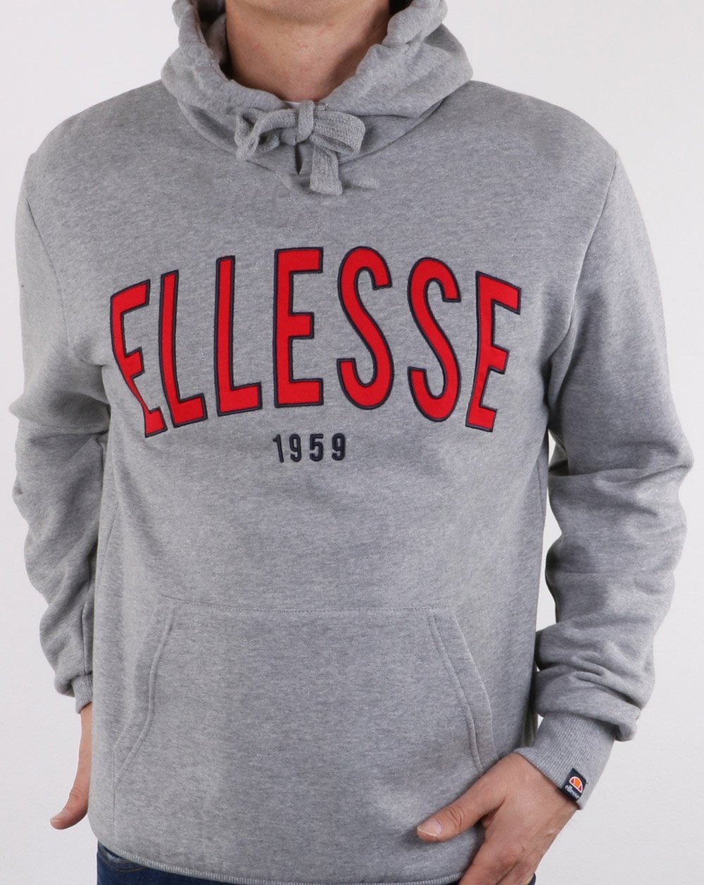 Ellesse – Kapuzenpullover „90's Outline“ in Grau