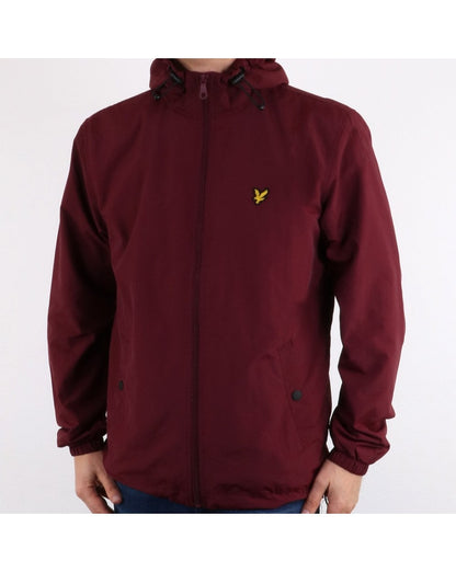 Lyle And Scott Durchgehende Reißverschlussjacke mit Microfleece-Futter in Weinrot