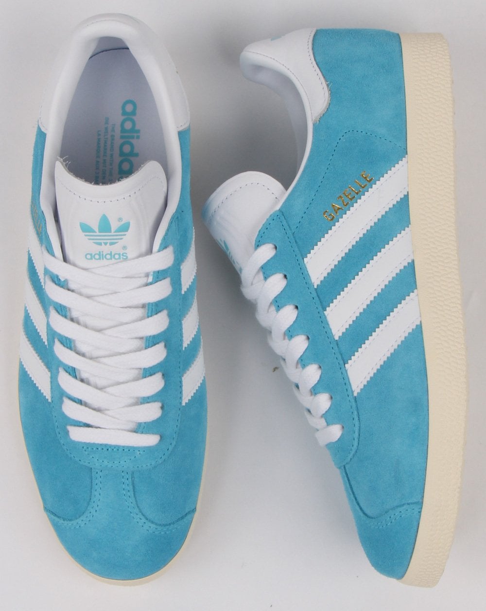 Adidas Gazelle Sneakers Hellcyan/Weiß