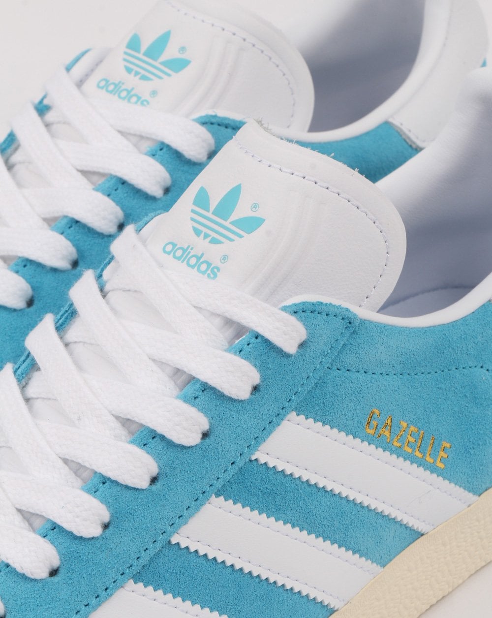 Adidas Gazelle Trainers Bright Cyan/White