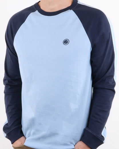 Pretty Green – Retro-T-Shirt im 90er-Stil, Himmelblau