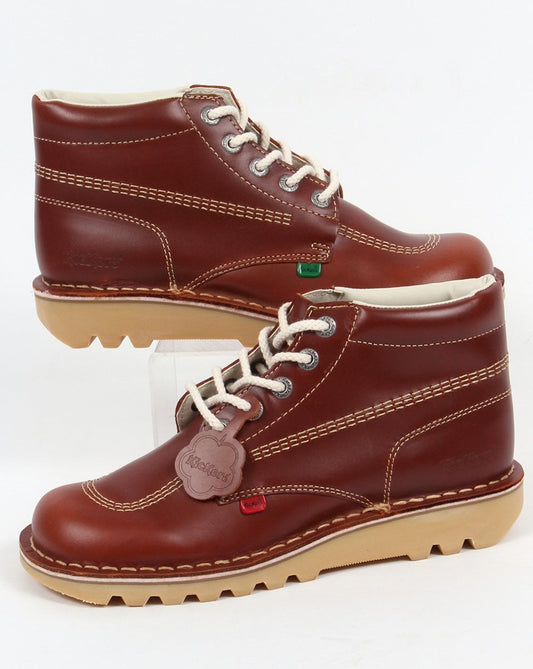 Kickers – Kick Hi – Stiefel aus dunkelbraunem Leder