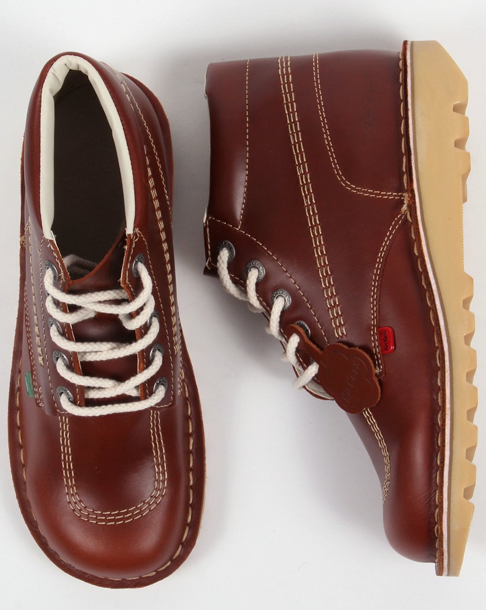 Kickers – Kick Hi – Stiefel aus dunkelbraunem Leder