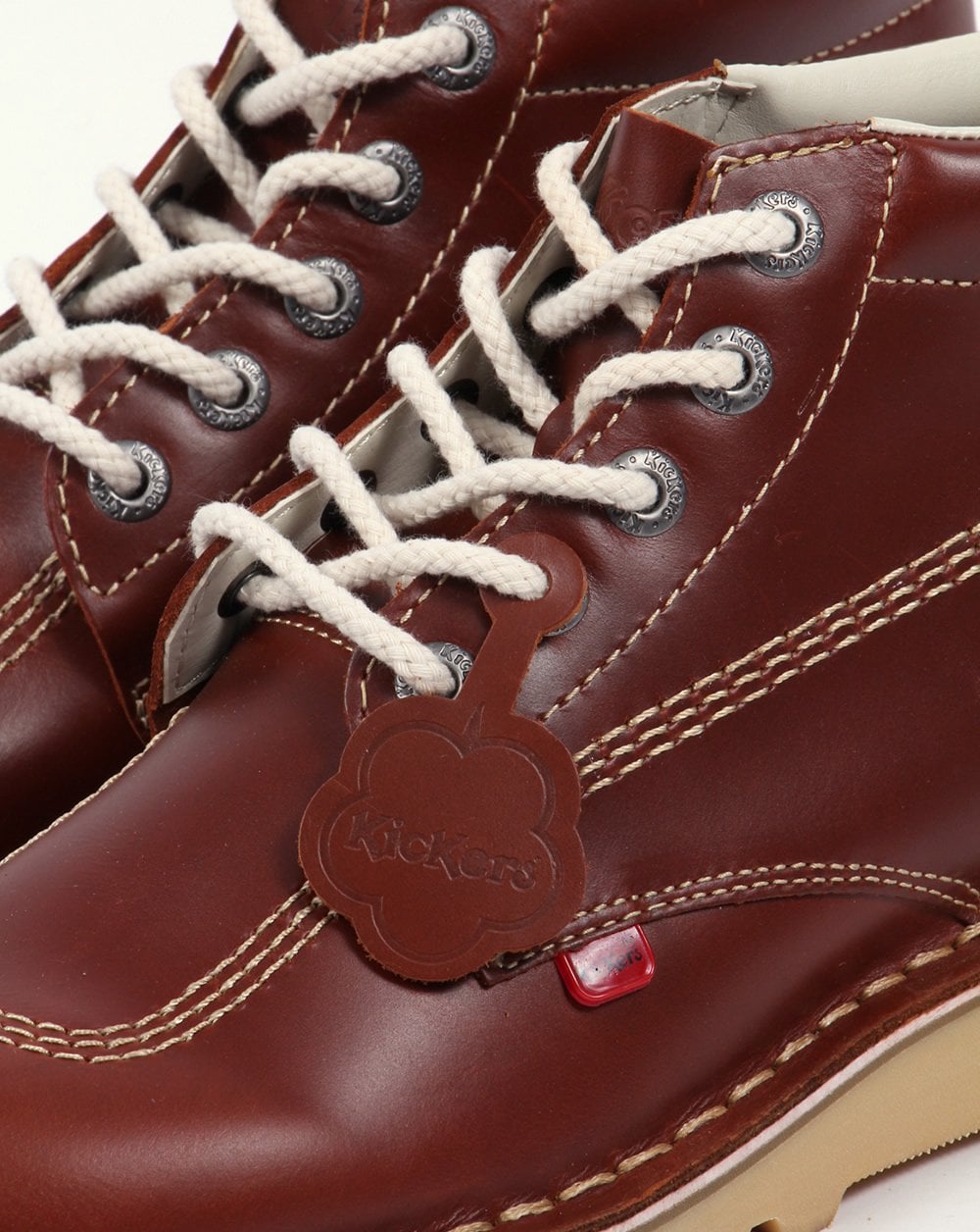 Kickers – Kick Hi – Stiefel aus dunkelbraunem Leder