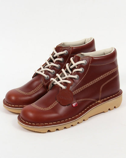 Kickers – Kick Hi – Stiefel aus dunkelbraunem Leder