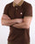 Pretty Green Mens Tipped Pique Polo Shirt Brown