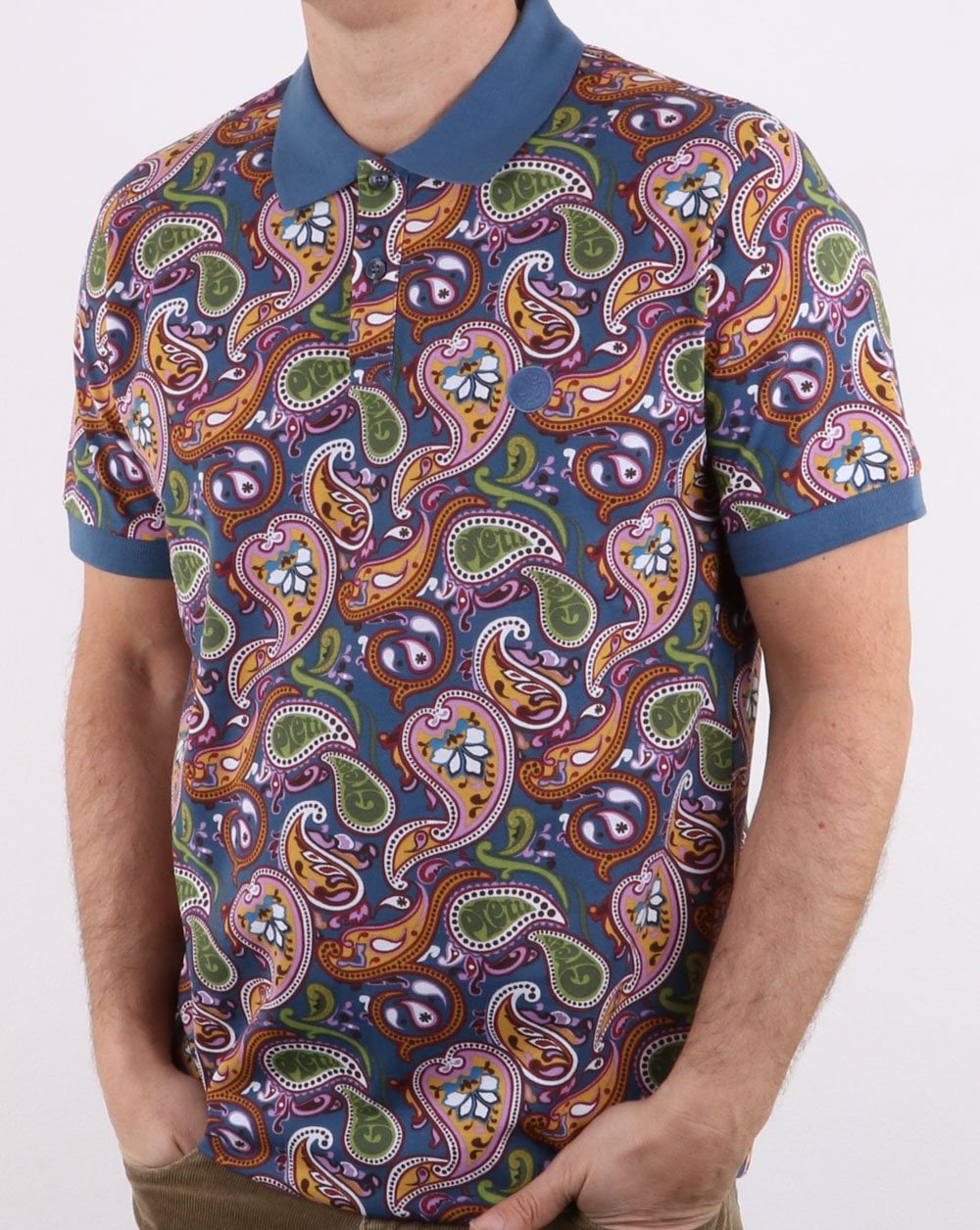 Pretty Green Ranson Paisley Poloshirt Vintage Paisley