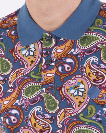 Pretty Green Ranson Paisley Poloshirt Vintage Paisley