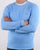 Gant Pique Crew Neck Jumper Capri Blue