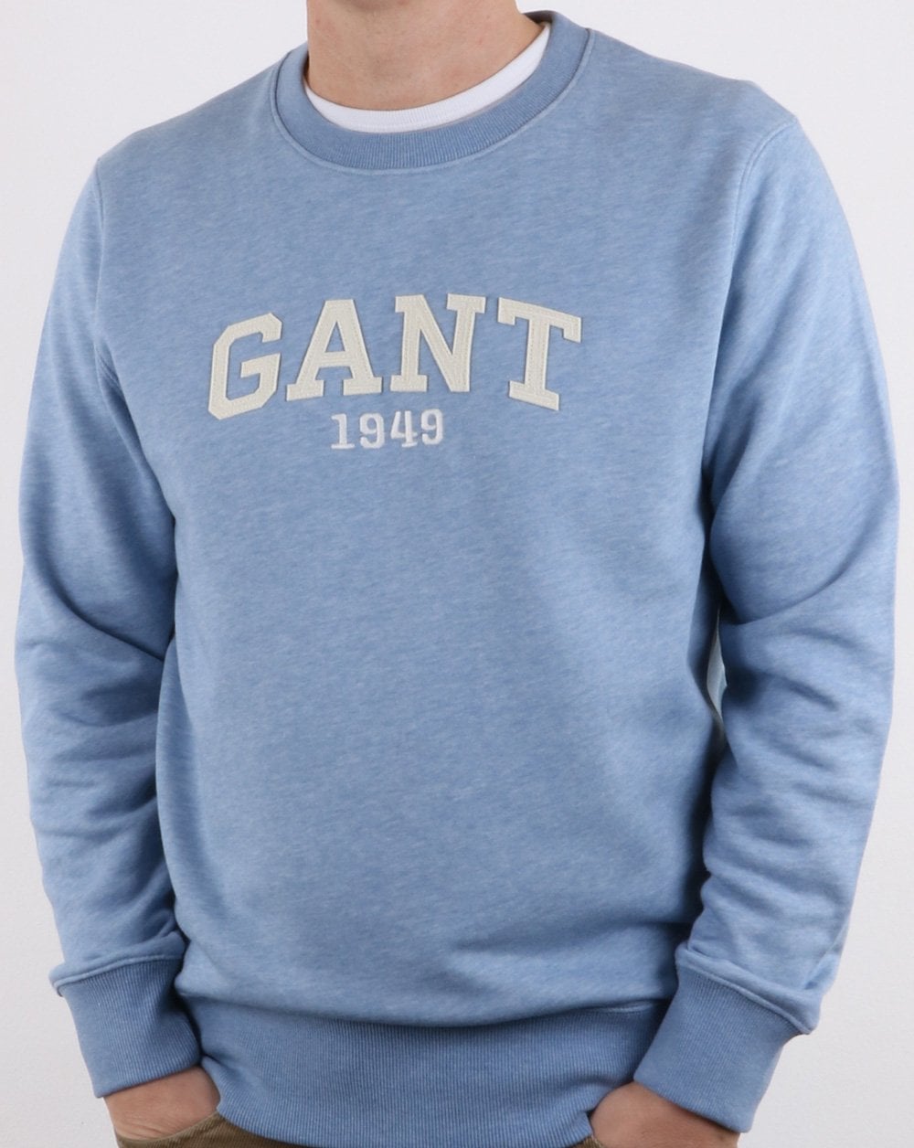 Gant Crew Neck Sweatshirt Light Blue
