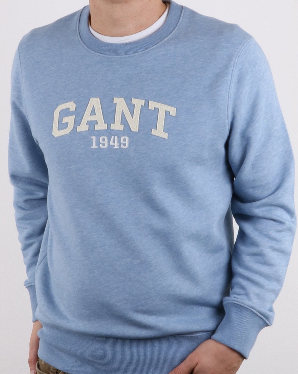 Gant Rundhals-Sweatshirt Hellblau