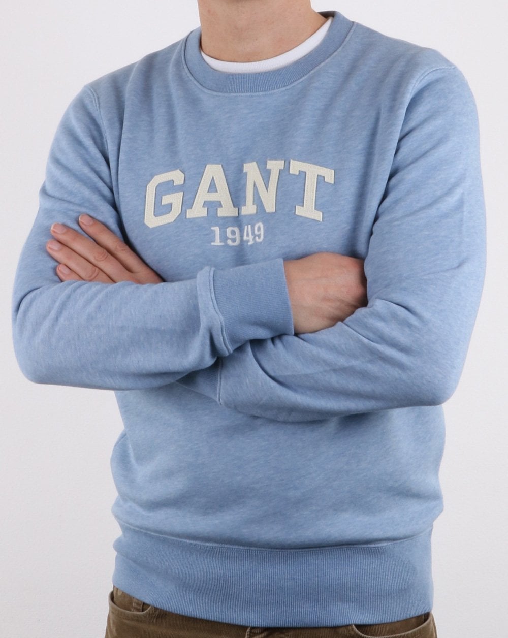 Gant Crew Neck Sweatshirt Light Blue