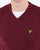 Lyle And Scott Cotton Merino V Neck Jumper Claret Marl