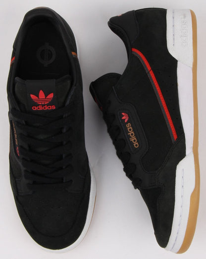 Adidas Continental 80 x TFL Turnschuhe Schwarz/Rot/Braun