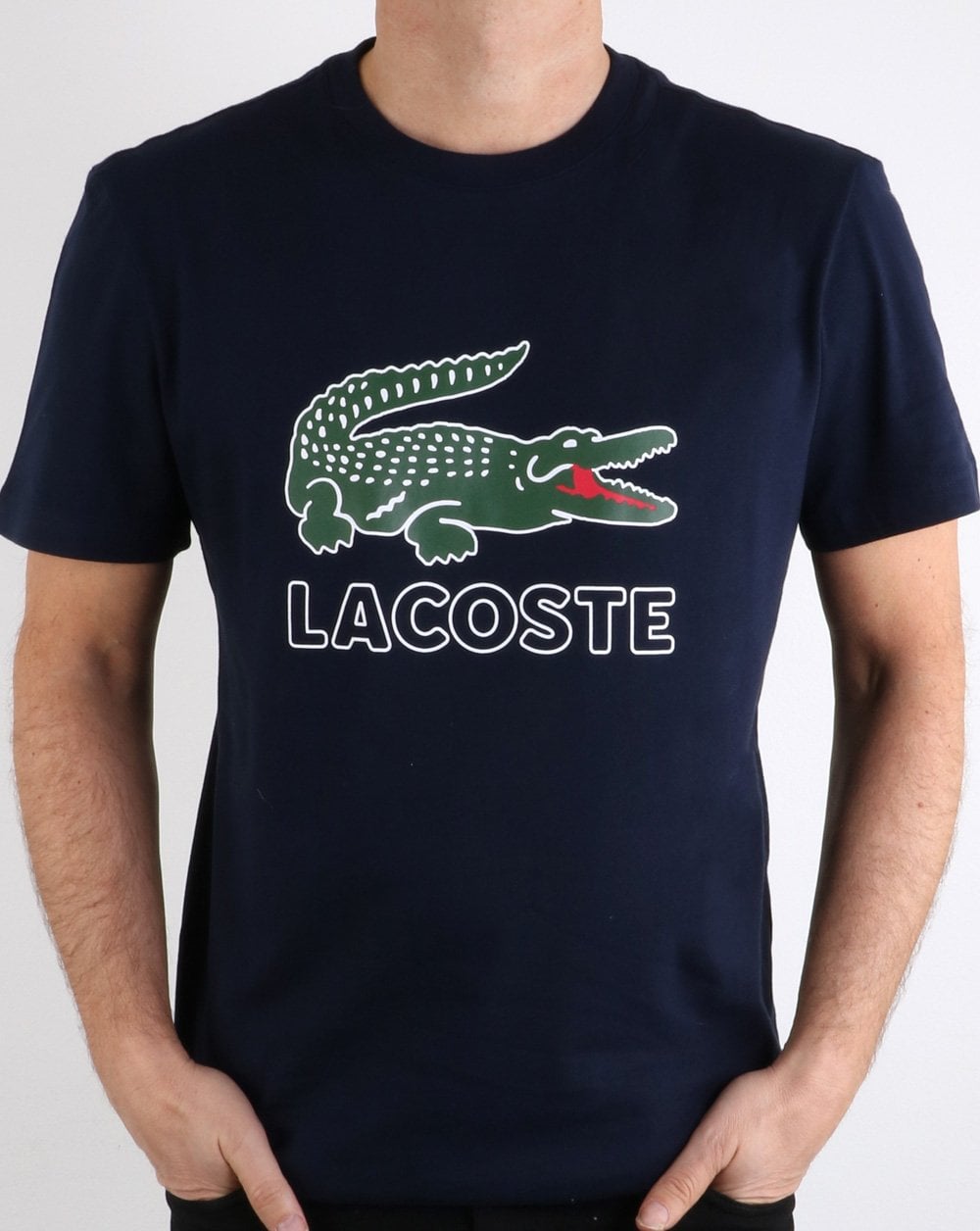 Lacoste Logo T-Shirt Marineblau
