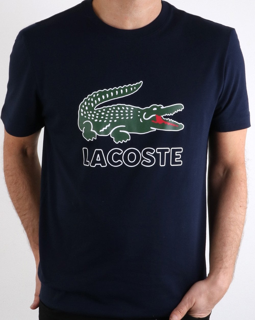 Lacoste Logo T-Shirt Marineblau