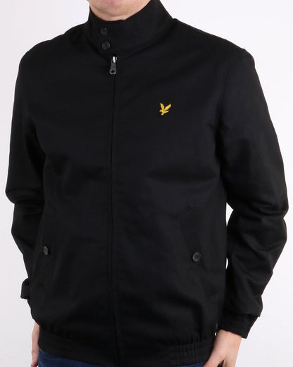 Lyle And Scott – Harrington-Jacke mit Karomuster und Futter in Schwarz