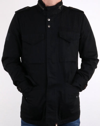 Pretty Green M65 Jacke aus Baumwolle in Schwarz