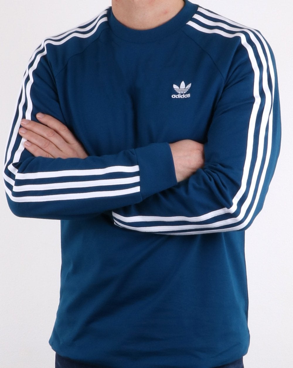 Adidas Originals 3-Streifen Langarm-T-Shirt Legend Marine