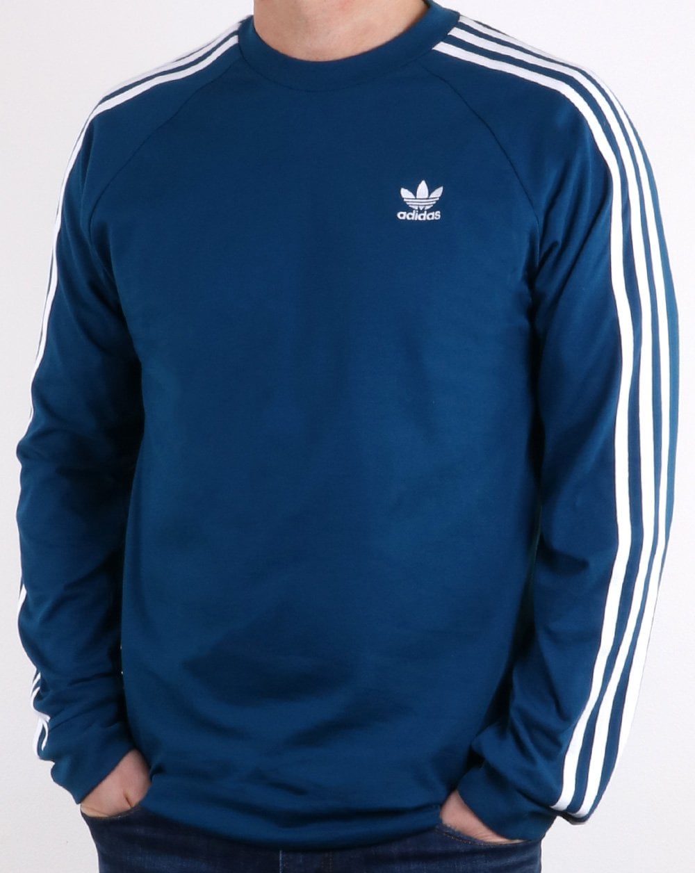 Adidas Originals 3-Streifen Langarm-T-Shirt Legend Marine