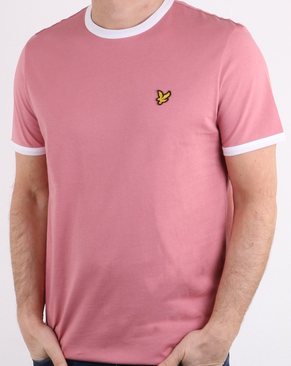 Lyle And Scott Ringer T-Shirt Rosa/Weiß
