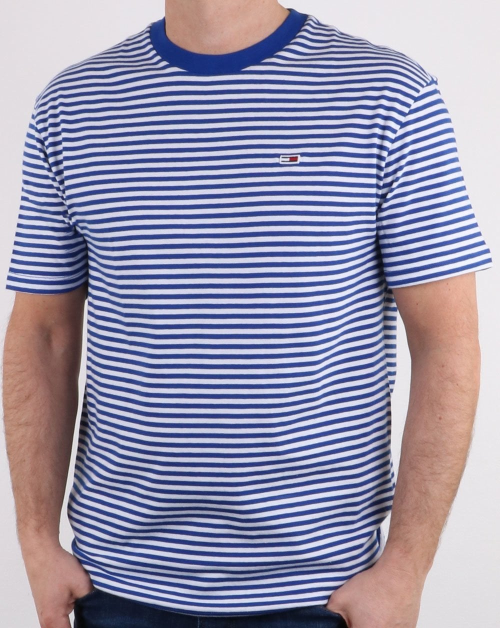 Tommy Hilfiger Stripe Tee Blau/Weiß