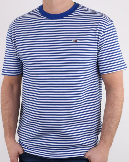 Tommy Hilfiger Stripe Tee Blau/Weiß