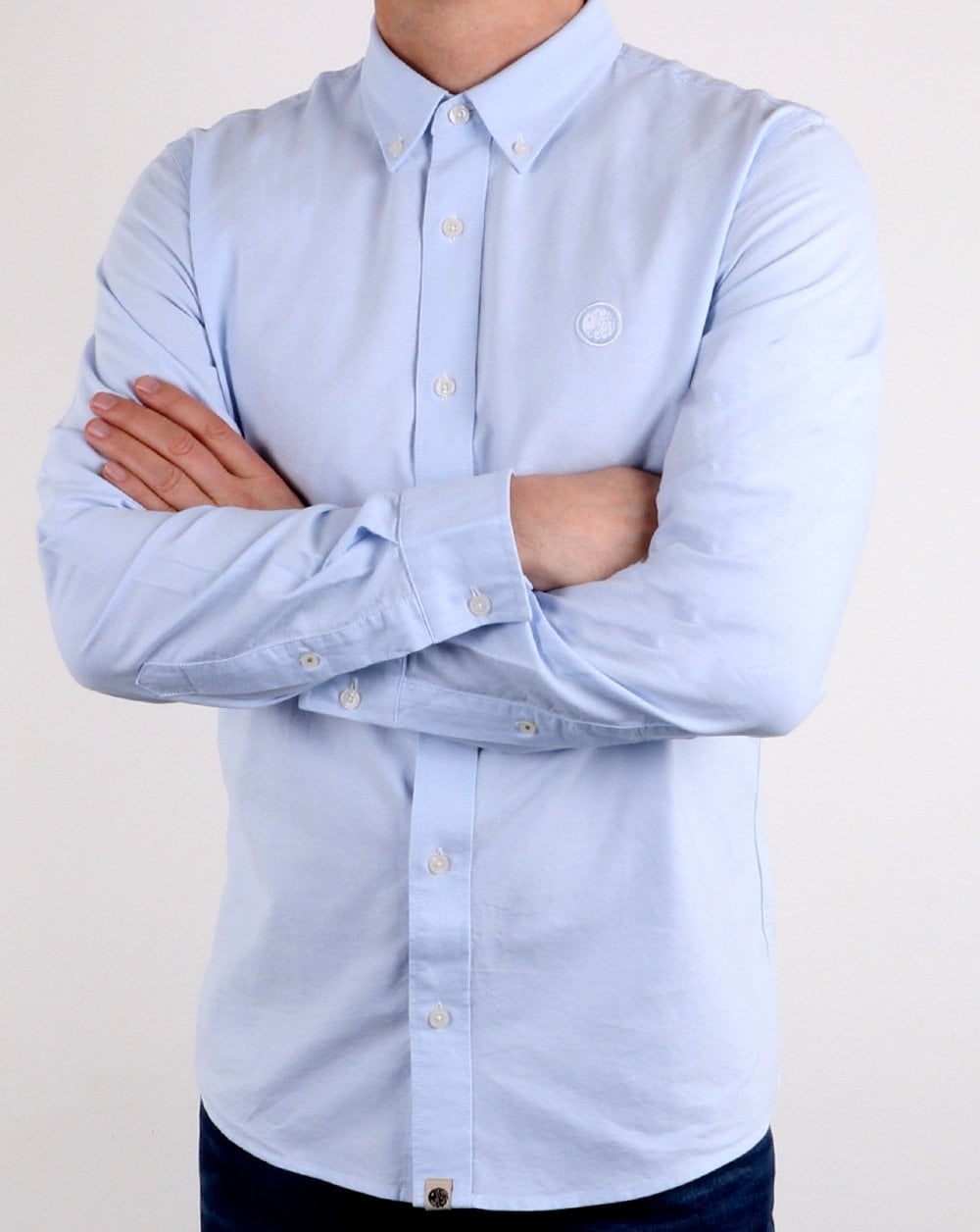 Pretty Green Classic Fit Oxford-Hemd Himmelblau