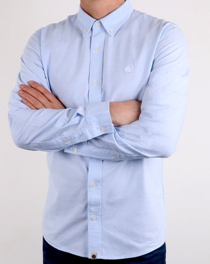 Pretty Green Classic Fit Oxford-Hemd Himmelblau