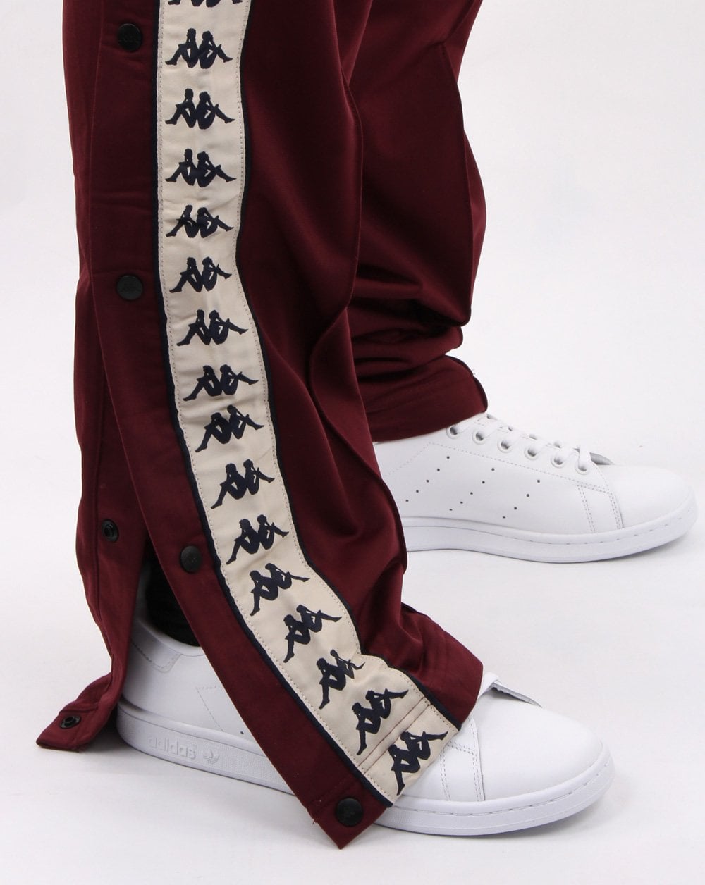 Kappa Authentic Astoria Snap Pant Dunkelrot