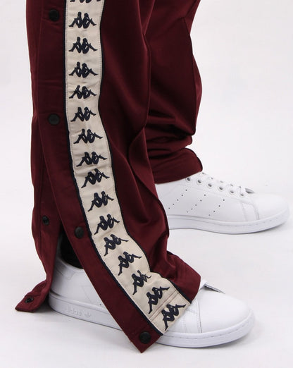 Kappa Authentic Astoria Snap Pant Dunkelrot