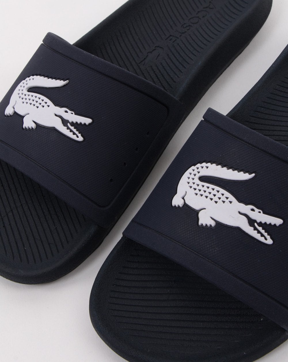 Lacoste Footwear Croco Slide Marineblau/Weiß