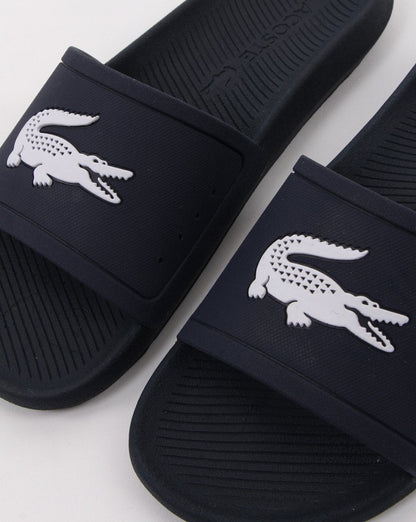 Lacoste Footwear Croco Slide Marineblau/Weiß
