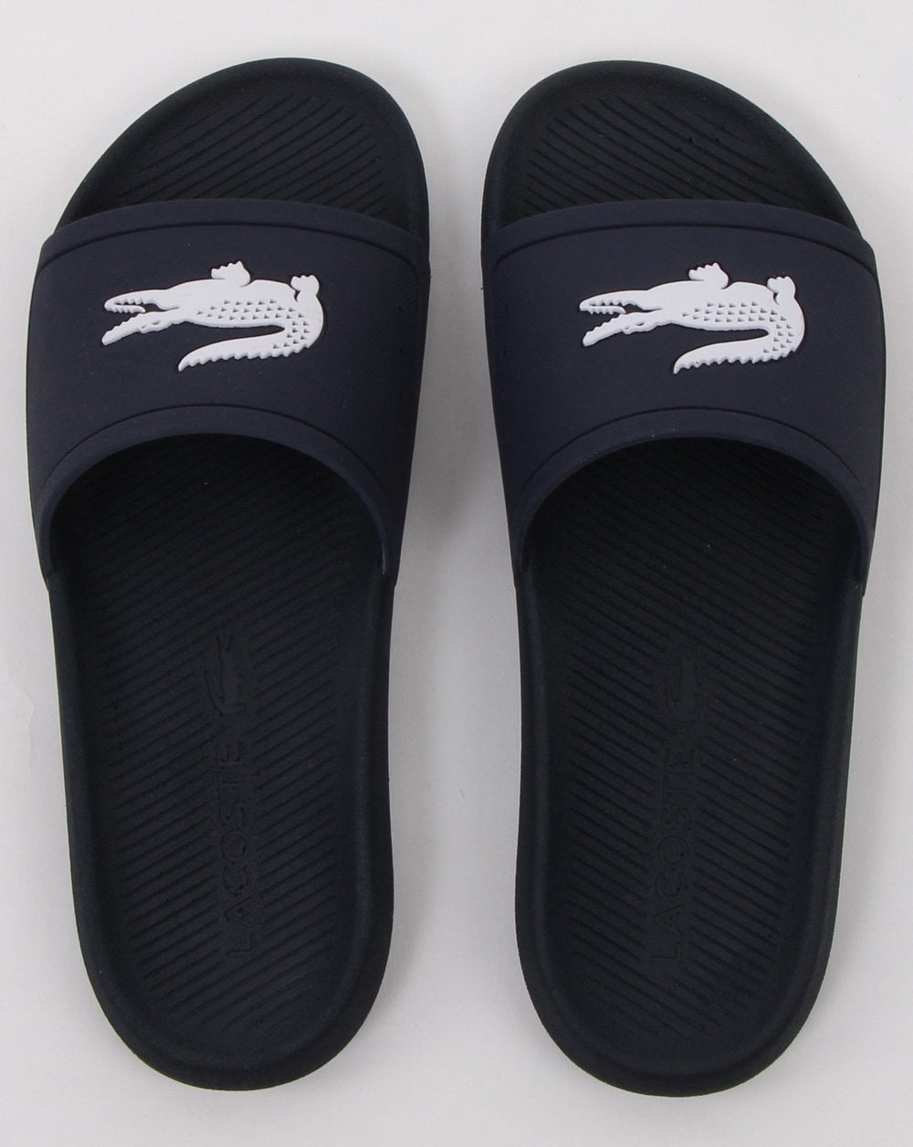Lacoste Footwear Croco Slide Marineblau/Weiß