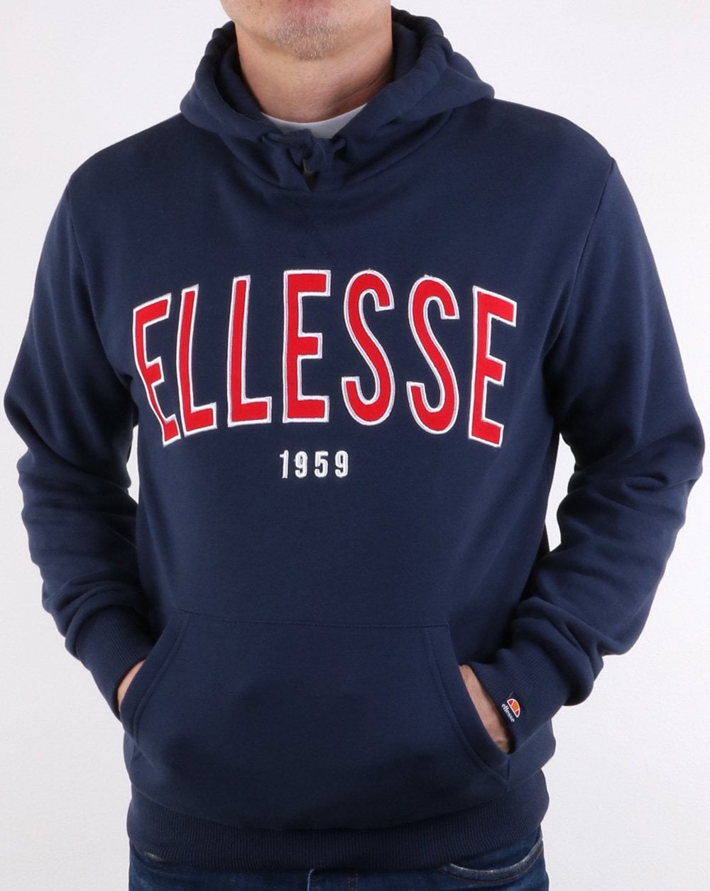 Ellesse – Kapuzenjacke „90's Outline“ in Marineblau