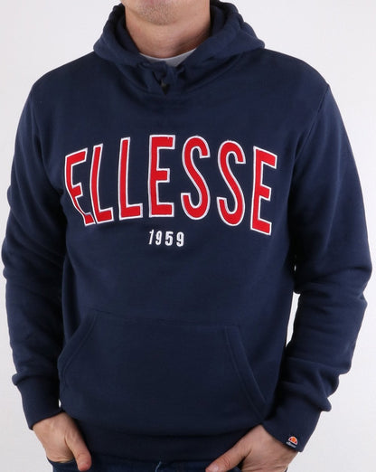 Ellesse – Kapuzenjacke „90's Outline“ in Marineblau