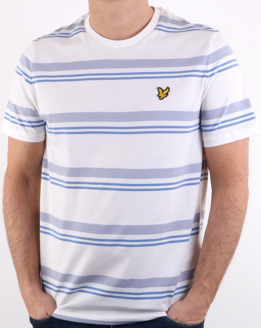 Lyle And Scott – Gestreiftes T-Shirt in Weiß