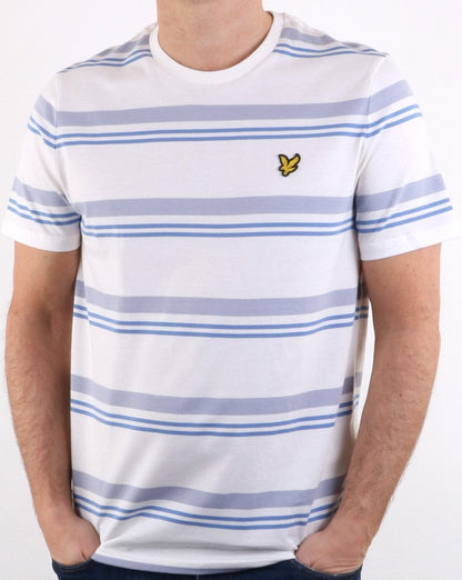 Lyle And Scott – Gestreiftes T-Shirt in Weiß
