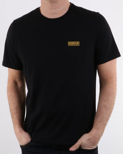 Barbour – Schwarzes T-Shirt mit kleinem Logo