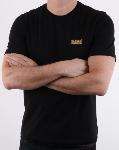 Barbour – Schwarzes T-Shirt mit kleinem Logo