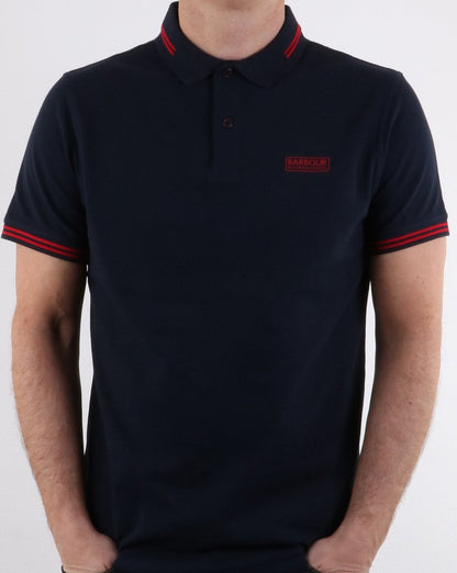 Barbour Poloshirt mit Streifen in Marineblau